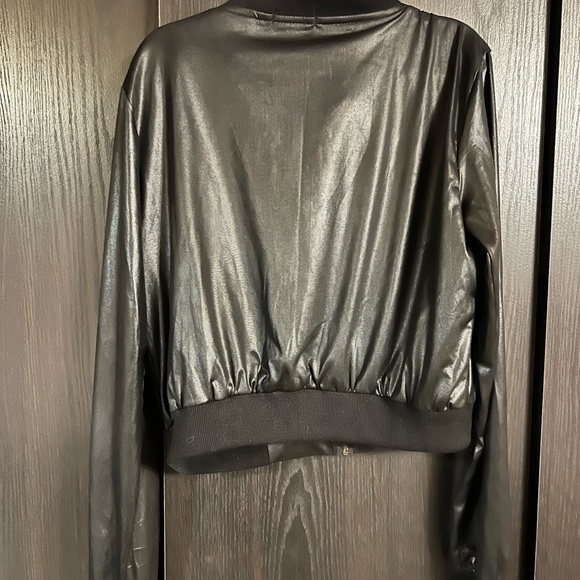 Women bomber jacket black metallic - Picture 2 of 2
